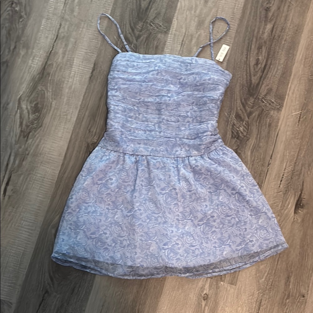 Hollister Light Blue Smocked Dress